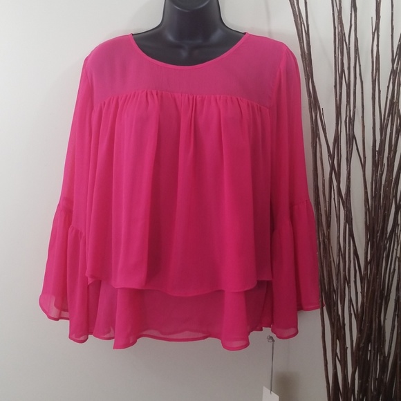 a new day Tops - SOLD A New Day Pink Blouse (S)
